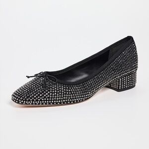 Veronica Beard Cade Crystal Studded Embellished Mary Jane Ballerina Pumps Sz 10